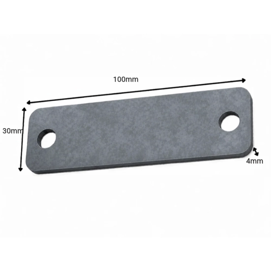 Blacha montażowa 100x30x4mm (surowa)
